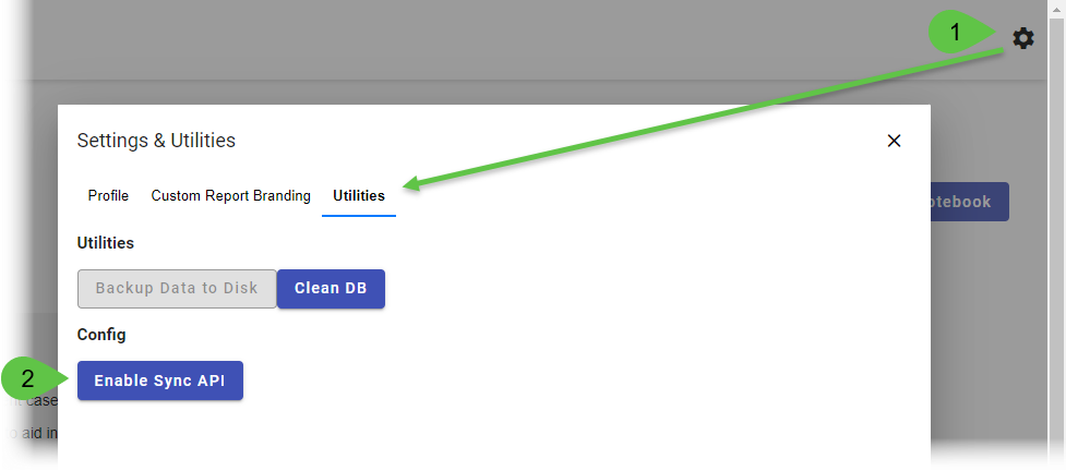 Forensic OSINT Settings gear icon